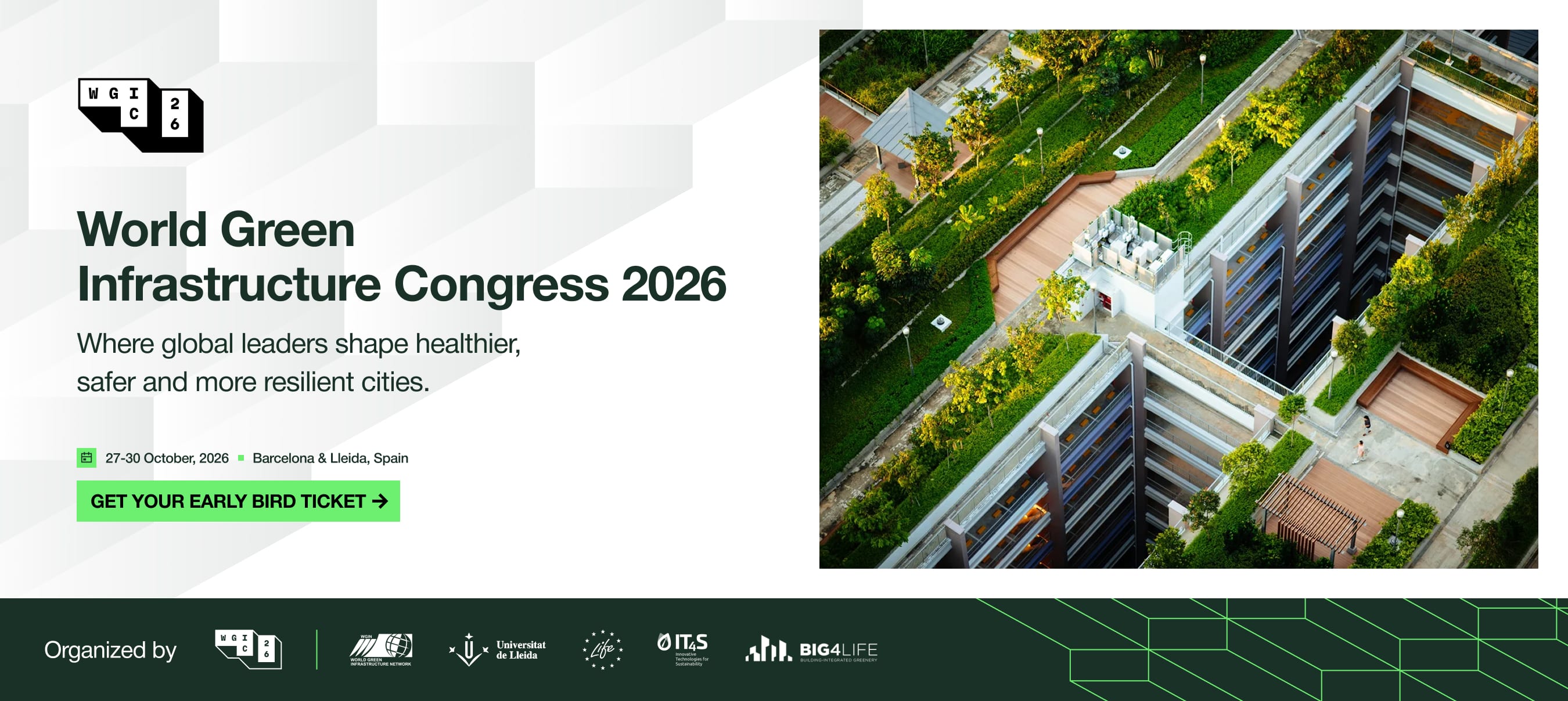 World Green Infrastructure Congress 2026 — where global leaders shape healthier, safer and more resilient cities