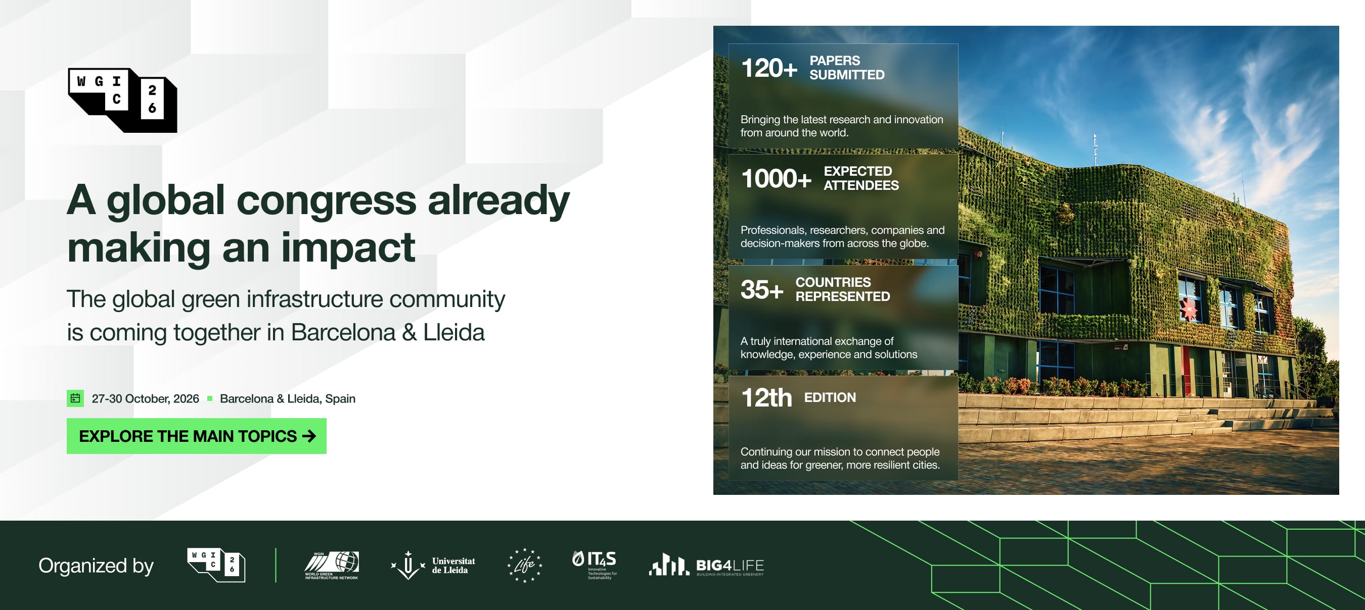 A global congress already making an impact — 120+ papers submitted, 1000+ expected attendees, 35+ countries represented, 12th edition