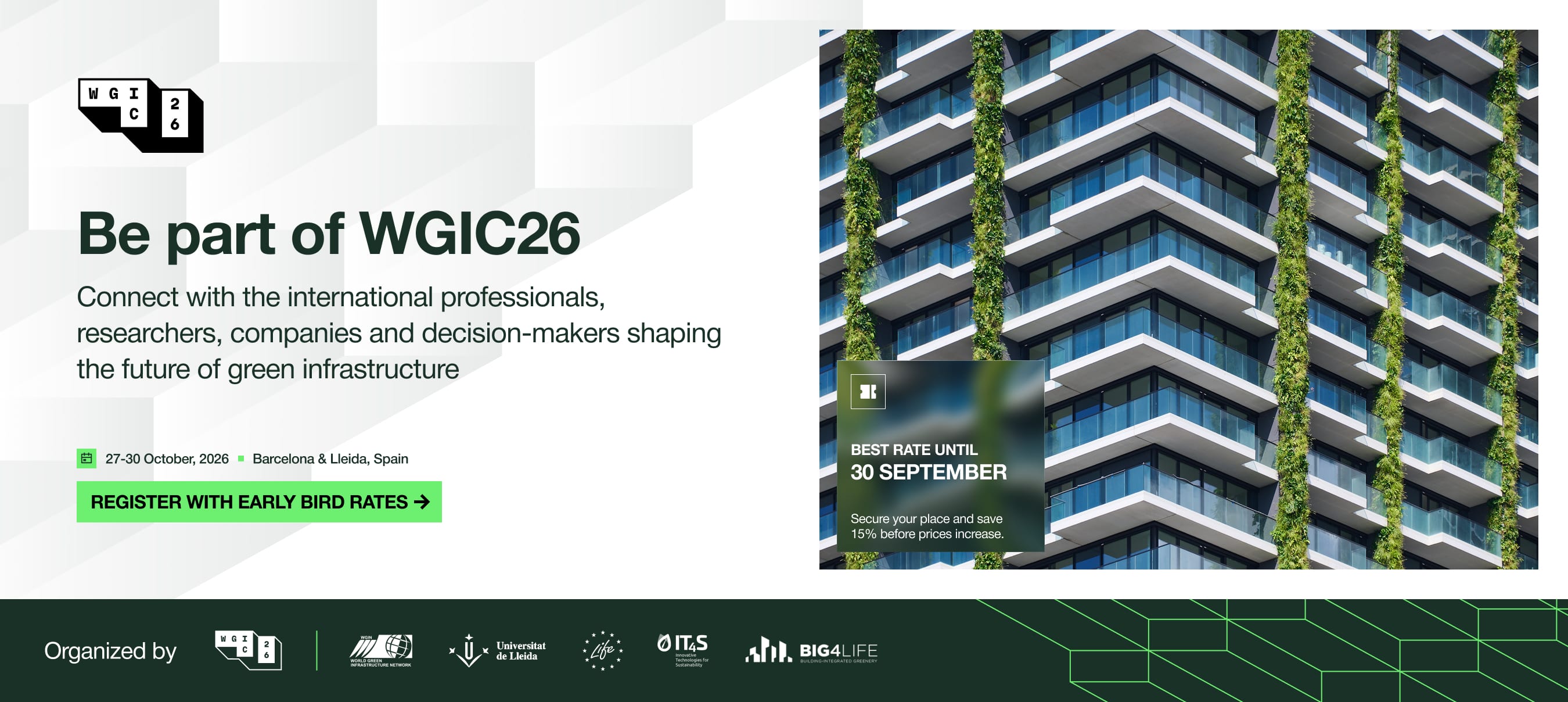 Be part of WGIC26 — register with early bird rates, best rate until 30 September